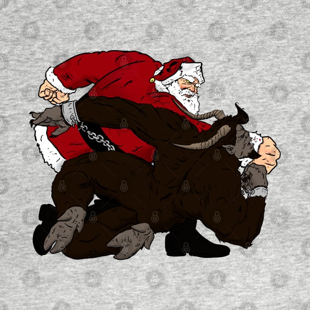 Santa Vs Krampus by MarianoSan